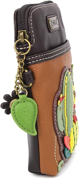 CHALA Plant Life Collection Cell Phone Crossbody Purse-Women PU Leather/Canvas Multicolor Handbag with Adjustable Strap