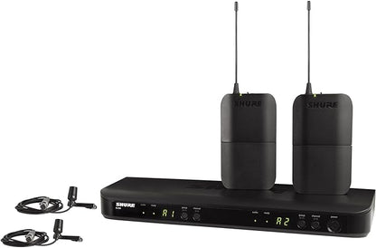 Shure BLX188/CVL Wireless Microphone System - 14-Hour Battery Life, 300 ft Range, UHF | Includes (2) Lavalier Mics, Dual Channel Receiver | H9 Band (BLX188/CVL-H9)