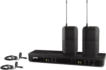 Shure BLX188/CVL Wireless Microphone System - 14-Hour Battery Life, 300 ft Range, UHF | Includes (2) Lavalier Mics, Dual Channel Receiver | H11 Band (BLX188/CVL-H11)