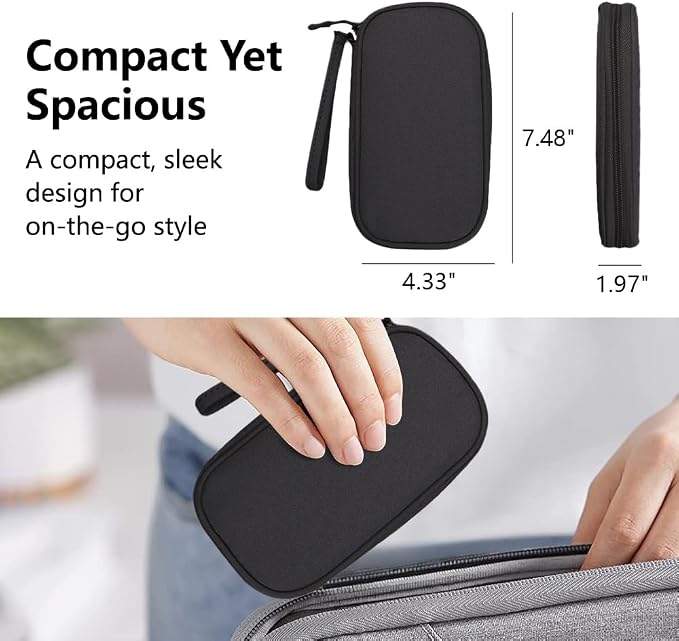 Omnpak Electronics Organizer Travel Case, Tech Accessories Storage Case Portable Carrying Organizer Pouch Bag for Cable, Charger,Power Bank