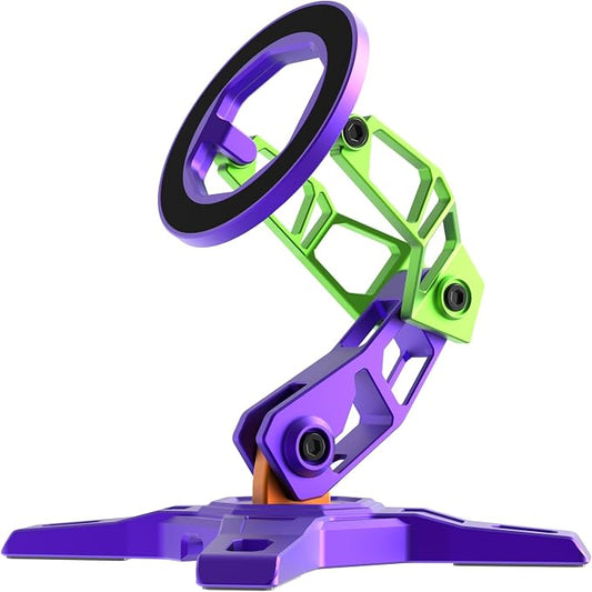 Magnetic Phone Stand for MagSafe, Height Adjustable iPhone Stand Compatible for iPhone 17 Air 16 Pro 15 Pro Max 14 Plus 13 12 and MagSafe Case (Purple)