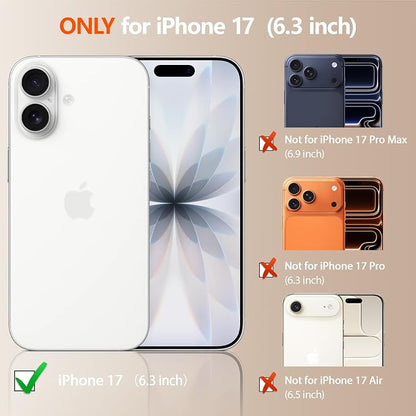 LOHASIC for iPhone 17 Case Wallet with Card Holder, 360° Rotation Ring, RFID Blocking, 5 Card Slots, PU Leather 6.3" Cover for Apple 17 Men Women, Black