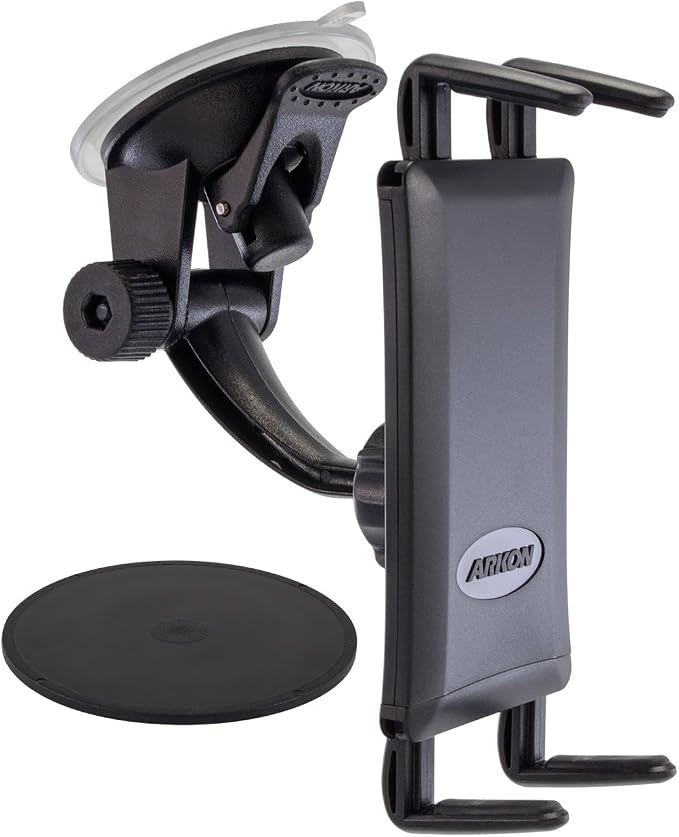 ARKON Mounts Windshield and Dash Suction Car Mount Holder | Secure Phone & Small Tablet Holder | Firm Windshield Suction | Compatible with iPhone, Galaxy, Note, Pixel, and more | SGN214