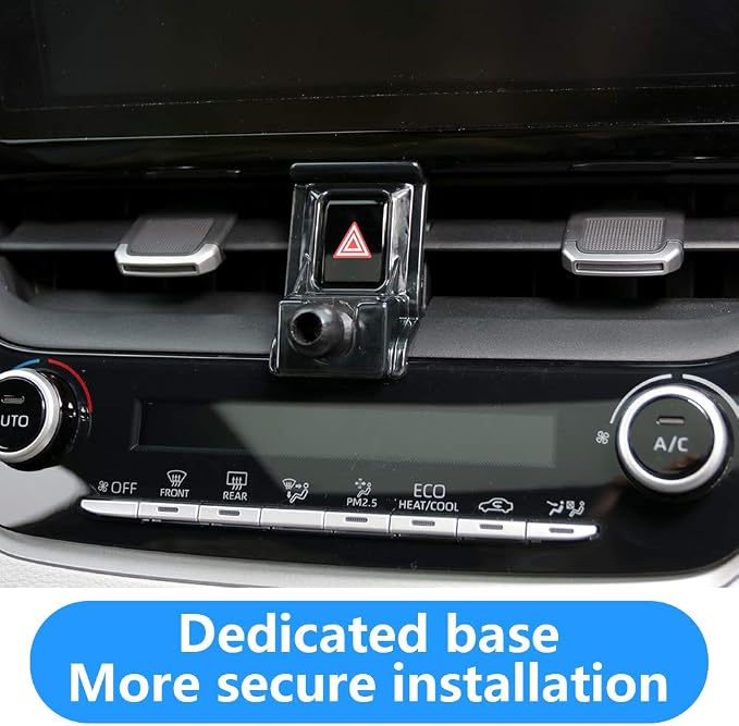 LUNQIN Car Phone Holder for Toyota Corolla 2020 2021 2022 2023 2024 2025 2026 and Corolla Cross 2022-2026 Auto Interior Accessories Cell Phones Mount Mobile Cradle Cellphone Charging Navigation Stand