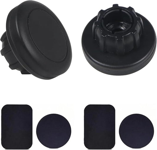 2 Pack Magnetic Phone Holder Mount Magnet and Metal Plate with 17mm Ball Joint Socket Replacement Base for Car Smartphone Stand Air Vent Windshield Dashboard Cradle-Less Stick-On Case