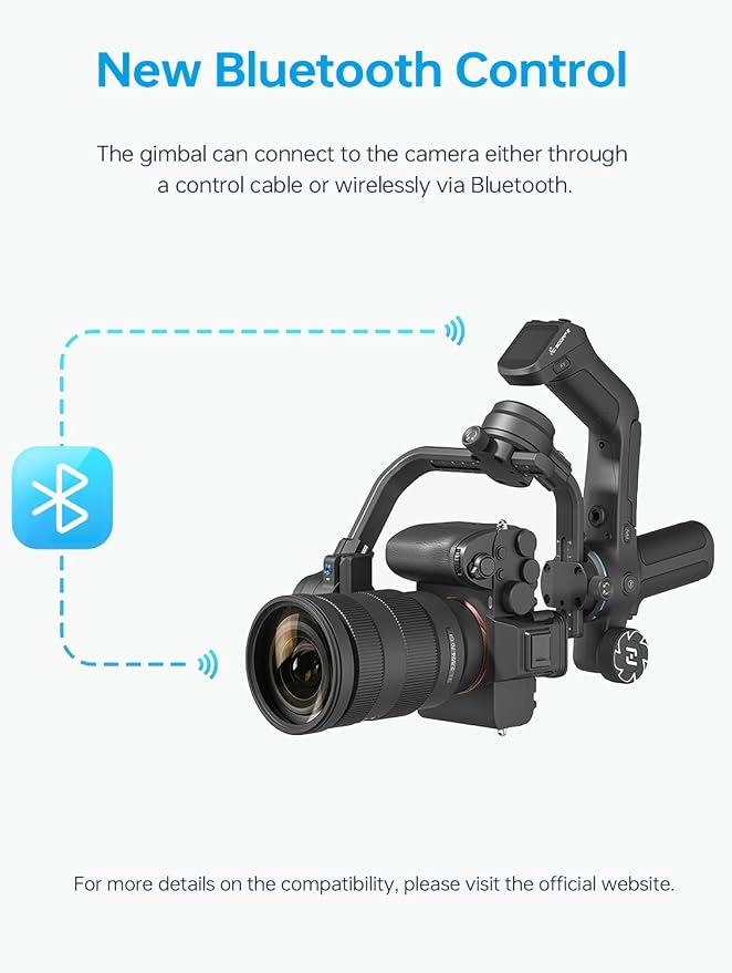 FeiyuTech SCORP 2 Built-in AI Tracker 3-Axis Gimbal Stabilizer for DSLR & Mirrorless Cameras,1.3'' Touch Screen, 5.5lbs Paylaod,13 Hours Battery Life,Quick USB-C Charge,for Sony/Canon/Nikon/Fujifilm