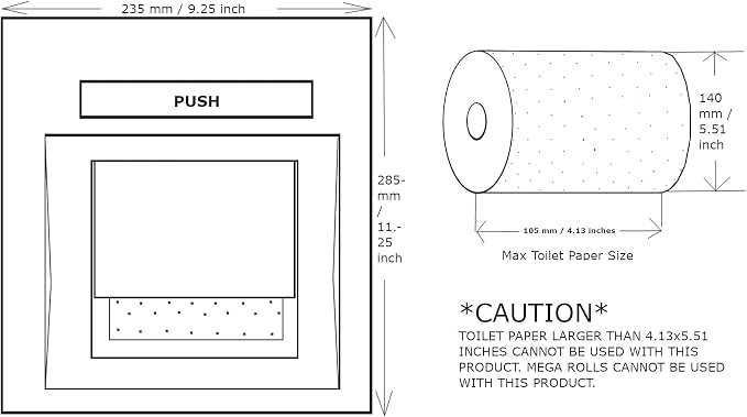 KAISERAUM Recessed Toilet Paper Holder with Pop-Out Shelf, Tissue Paper Roll Holder with Anti-Drop Phone Tray, SUS304 Stainless Steel, Chrome, GP-014TC, Max Toilet Paper Roll Size (4.13x5.5 inches)