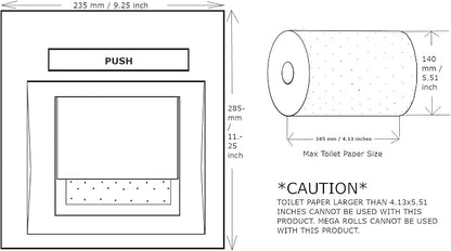 KAISERAUM Recessed Toilet Paper Holder with Pop-Out Shelf, Tissue Paper Roll Holder with Anti-Drop Phone Tray, SUS304 Stainless Steel, Chrome, GP-014TC, Max Toilet Paper Roll Size (4.13x5.5 inches)