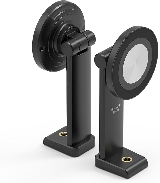 NEEWER Entry Level Version Magnetic Phone Holder Tripod Mount Adapter, 360° Compact Lightweight Portable Compatible with MagSafe iPhone Samsung Android for Video Recording, PA153
