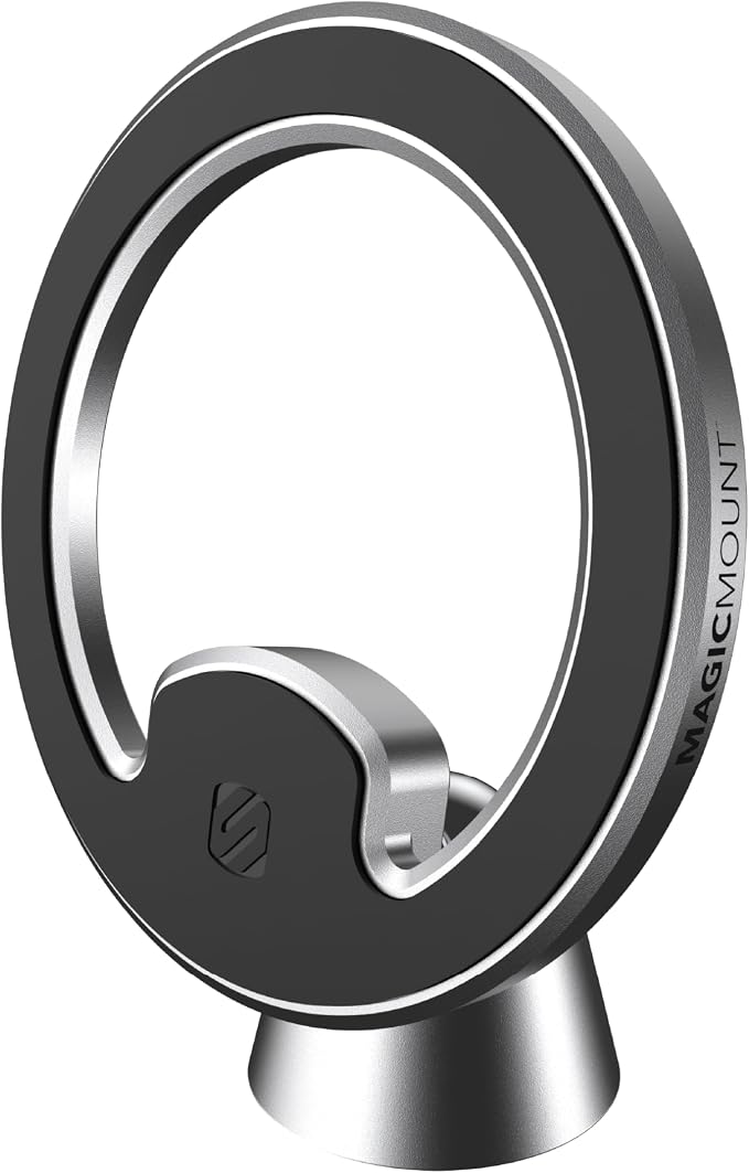 Scosche MagicMount MEMSD-SP Elite2 Magnetic Dashboard Mount for Magsafe Mobile Devices, Cell Phone Holder for Car Dash, 360° Adjustable Magnet Head, Compatible with iPhone 14, 13, 12 and MagSafe Case
