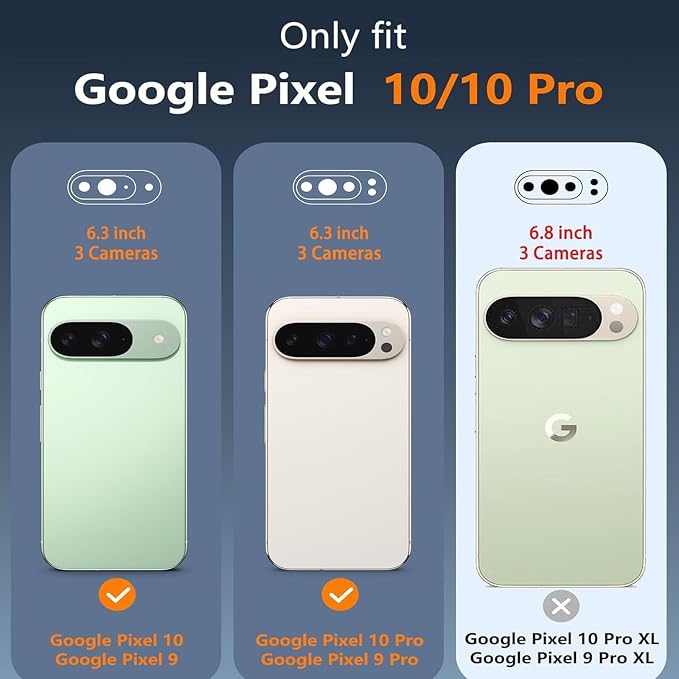 Battery Case for Google Pixel 10/10 Pro,10000mAh Rechargeable Portable Charging Case with Wireless Charging Compatible for Google Pixel 10/10 Pro (6.3 inch) Extend Battery Pack Charger Case (Black)