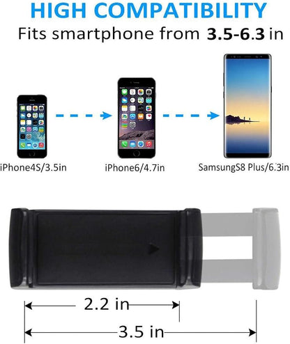 2-in-1 Car Mount Windshield Dash AC Air Vent Phone Holder Rotating Dock Gooseneck for Verizon Motorola Moto Z Droid - Verizon Motorola Moto Z Force Droid - Verizon Motorola Moto Z Play Droid