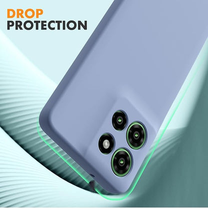 Case for Motorola Moto G Power (2025), 2 Pack Tempered Glass Screen Protectors, Soft TPU Silicone Shockproof Case-Lavender