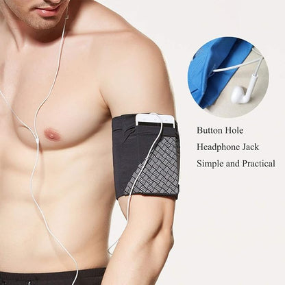 Cell Phone Armband for Running, Universal Sports Armband All Purpose Sport Bag for Phones Under 6", Exercise Arm Holder for Running, Gym Workouts for iPhone, Samsung Galaxy S9/8/7/6, (Black,S)