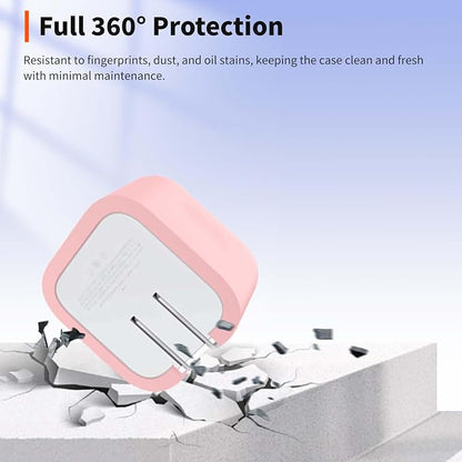 Case for Apple 40W Power Adapter – Soft Silicone Protective Cover for Dynamic Charger,Shockproof Dustproof Charging Block Protector Sleeve[Pink]