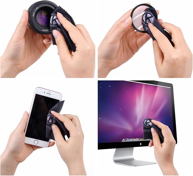 Lens and Screen Cleaning Kit - 3X Cleaning Spray, 3X Microfiber Cloth - Perfect to Clean The Lens of Your DSLR Camera (3 Bottles)