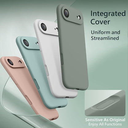 FireNova Magnetic for iPhone Air Case, Compatible with MagSafe, [Integrated Silicone Camera Control Button] [Camera Protection] Microfiber Lining Phone Case for iPhone 17 Air, 6.5", Calke Green