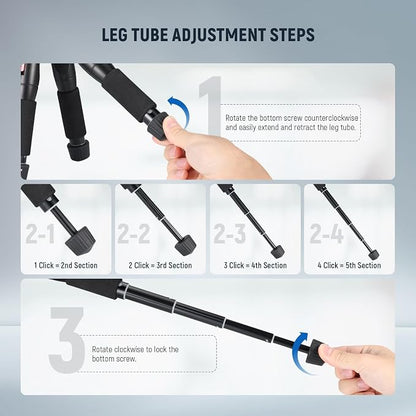 NEEWER Mini Desk Camera Tripod with Cell Phone Holder Compatible with iPhone for Video Recording Filming, 20"/50cm Small Portable DSLR Camcorder Webcam Stand, 360° Ball Head 1/4" QR Plate, TP-AAM521