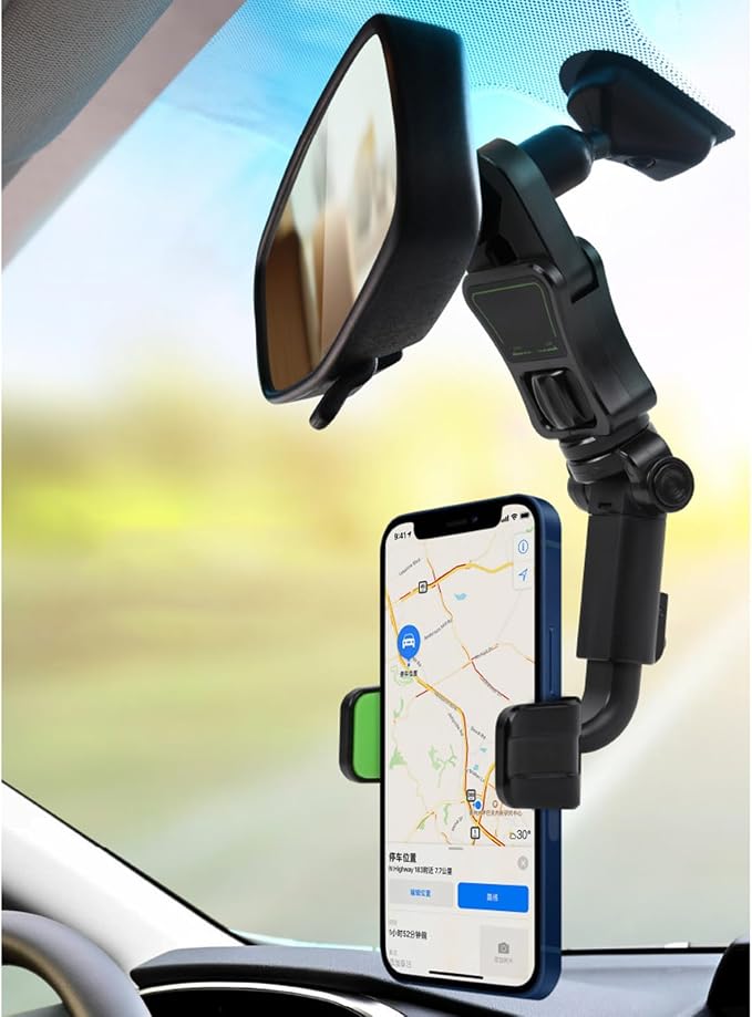 Phone Holder Rear View Mount Adjustable Phone Holder Auto Rear Headrest Mount Bracket Retractable Phone Accessories