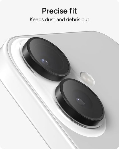 ZAGG iPhone Camera Lens Protector for iPhone 17/16/ 16 Plus - Black, Camera Ring, Maximum Impact & Scratch Protection, Anti-Reflective Technology, Smudge-Resistant, Precise Fit, Glass Elite