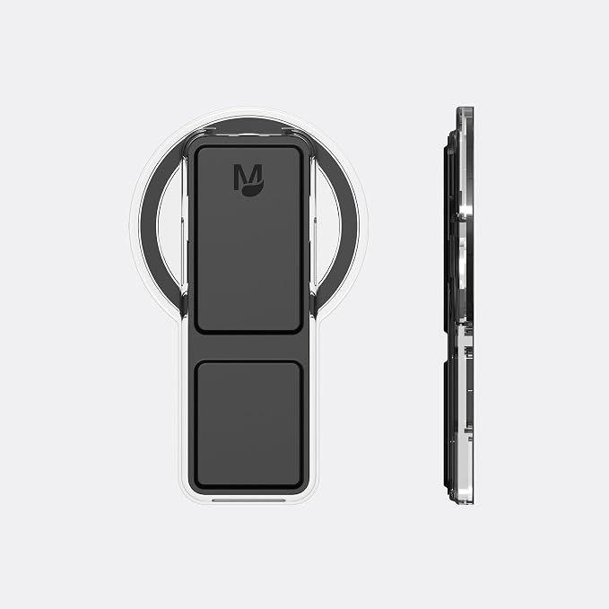 CLCKR for MagSafe Phone Grip for MagSafe Kickstand Compatible with Mag Safe Finger Loop for Mag Safe iPhone 17/16/15/14/13/12 Series, 3-in-1 Phone Ring Holder Strap for Samsung S25/S24/S23, Black