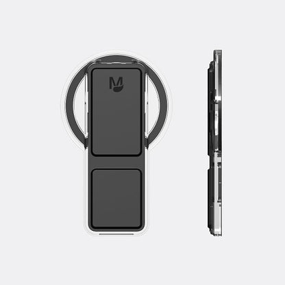 CLCKR for MagSafe Phone Grip for MagSafe Kickstand Compatible with Mag Safe Finger Loop for Mag Safe iPhone 17/16/15/14/13/12 Series, 3-in-1 Phone Ring Holder Strap for Samsung S25/S24/S23, Black
