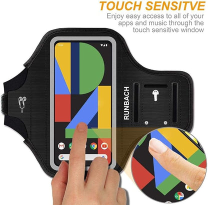 Running Armband for Google Pixel 10/10 Pro/10a/9/9 Pro/9a/8/7/6/6 Pro/5a/4XL/3a XL/3 XL, Running Exercise Case with Card Slot for Pixel (Black)