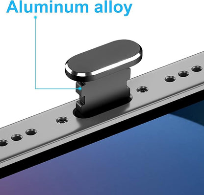 Dust Plug for iPhone, Compatible with iPhone and AirPods, Lightning Port Plug Protector Charging Port Anti Dust Cover Includes Speaker Cover (Black)