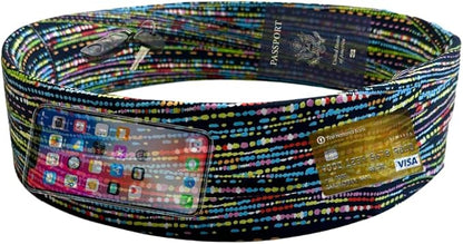 BANDI Pocketed Wraps – Running Waist Belt with Pockets for Phone, Money, Keys & Medical Devices | Secure, No-Bounce Travel & Fitness Belt, for Women and Men, USA Company