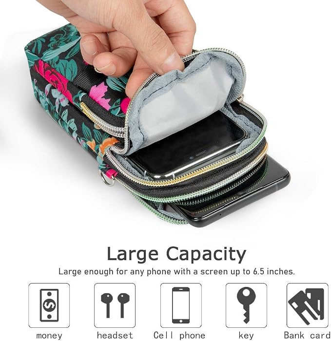 Sports Armband Outdoor Sweat-Proof Running Armbag Cross-Body Shoulder Casual Wallet Purse Gym Fitness Cell Phone Bag Key Holder for iPhone 13 PRo/12 Pro/Xs Max/Xr,Galaxy S10 Plus, P30 Pro (#19)