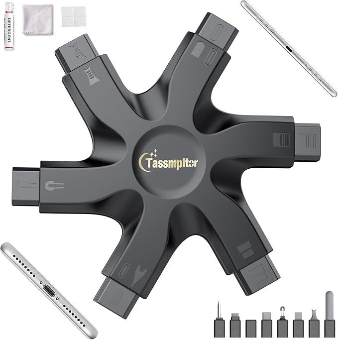 for iPhone Cleaning Kit Phone Port Cleaner, Cleaner Kit for AirPod iPhone Pro Max, Cleaning Putty for Cell Phone Charging Port Lightning Charger Connector Cable Speaker, Repair Restore Tool