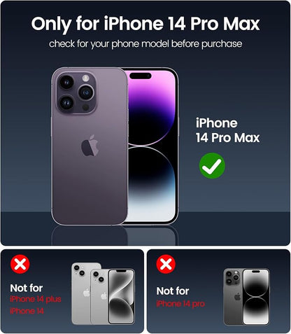 iGluz 4 Pack for iPhone 14 Pro Max Screen Protector with 2-Pack Camera Lens Protector[99.99%HD Clear][9H Tempered Glass][Bubble Free][Easy Installation][Smooth Touch][Anti-fingerprint],4+2 Protection