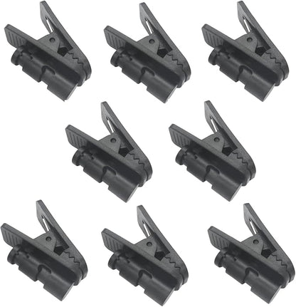 Small Professional Lapel Clip Replacement Adjustable Collar Lavalier Microphone Holder on Mic Earpiece Earphone Headset Wire Cable for Men Women Shirt(8Pack)