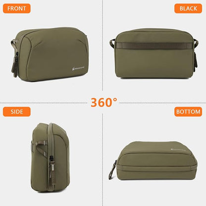 Besnfoto Electronic Organizer Travel Accessory Tech Pouch Waterproof Carrying Case for Accessories Charger, Adapter, Cables, Power Bank with Removalbe Shoulder Strap