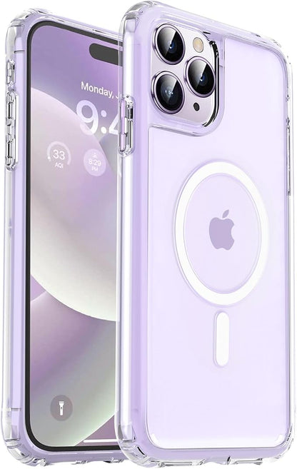 MOCCA Strong Magnetic for iPhone 15 Pro Max Case Clear, [Non-Yellowing][Compatible with Magsafe][Military Drop Protection] Slim Shockproof Protective Phone Case for iPhone 15 ProMax Case 6.7",Clear