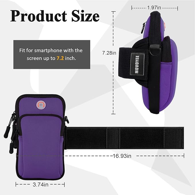 Phone Holder for Running Armband,Cell Phone Crossbody Bags for Women Kids,iPhone 11 12 13 14 15 16e 16 17 Pro Max Xs Xr X Plus Mini Galaxy Ultra S26 S24 Note Key Pouch Workout Sports Arm Band