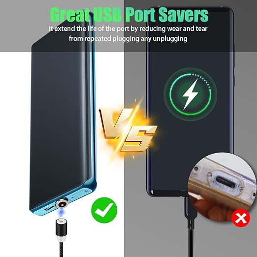 10-Pack Micro USB Magnetic Charging Cable Tips+ 6.5ft Magnetic Charger Cable & Removal Tool, Charging-Only (No Data Transfer)