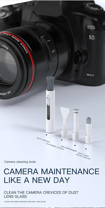 Multi-Functional Electronics Cleaning Kit, Charging Port Cleaner, for Mobile Phones, Headphones, Computer, Monitor, Camera Lens, White