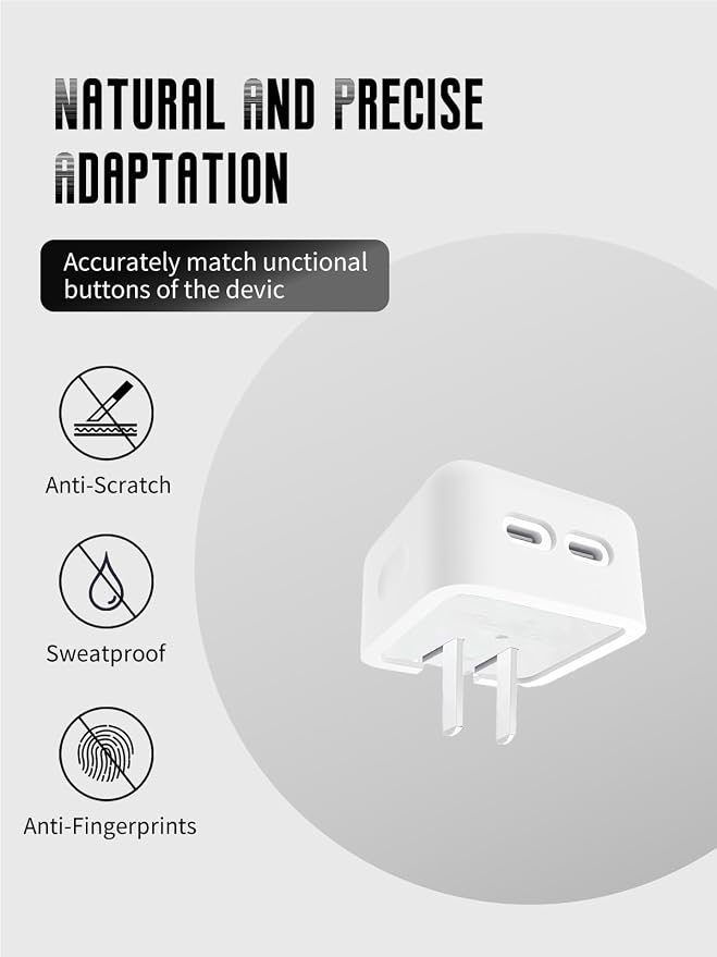 Case for Apple 35W Dual USB-C Port Compact Power Adapter, FJIASTB Kids-Friendly Soft Silicone Protective Cover, Shockproof (White)