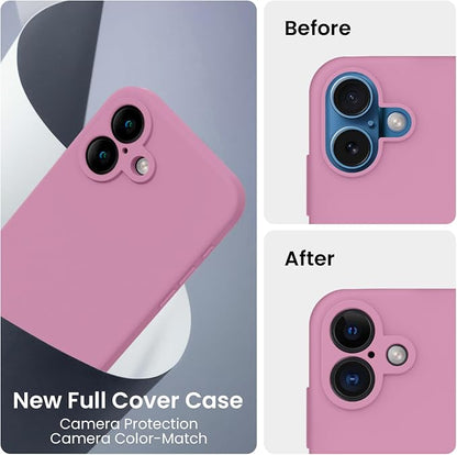 FireNova Designed for iPhone 16 Case, Silicone Upgraded [Camera Protection] Phone Case, Soft Anti-Scratch Microfiber Lining Inside, 6.1 inch, Lilac Purple