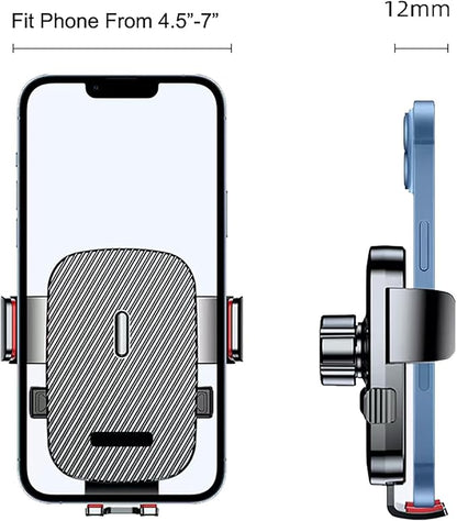 Bike Phone Mount,Motorcycle Phone Mounts, Aluminum Alloy Mounting Base Handlebar Cellphone Holder for Bicycle Motorcycle ATV Mirror Pole Fits 4''-7'' Smartphones (Bike Phone Mount)
