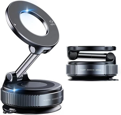 Magnetic Car Phone Holder for Magsafe [96+LBS Suction & 2800gf Magnetic],360°Adjustable Vacuum Suction Cup Car Phone Mount,Car Mount for iPhone 17 Pro Max 16 15 14 13 12 and All Smartphones