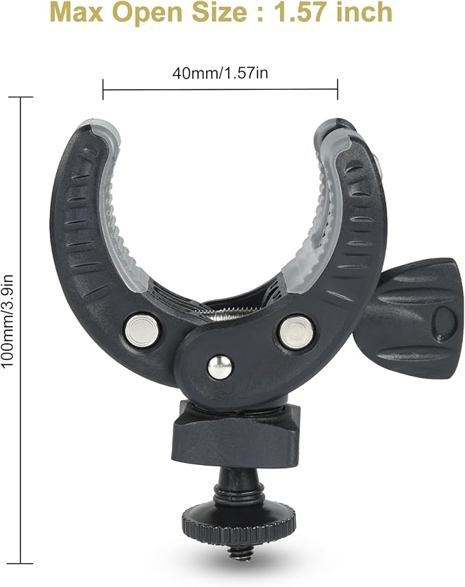 UTEBIT Camera Mount Clamp with 360° Rotataion 1/4 Screw Head + Cell Phone Tripod Mount and Adapter Mount Compatible for Gopro Action Cam Bike Motorcycle Handlebar