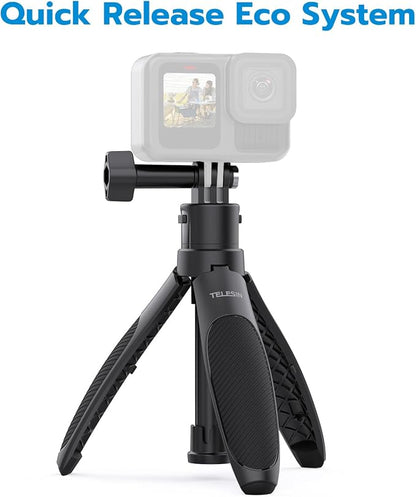 TELESIN 40cm/15.75'' Selfie Stick Tripod, Quick Release Portable Vlog Camera Selfie Stick Handle Grip Monopod for GoPro 13 12 11 10 Max/Insta360 X5/AKASO/DJI Osmo Action 6 5 pro Osmo Nano Accessories