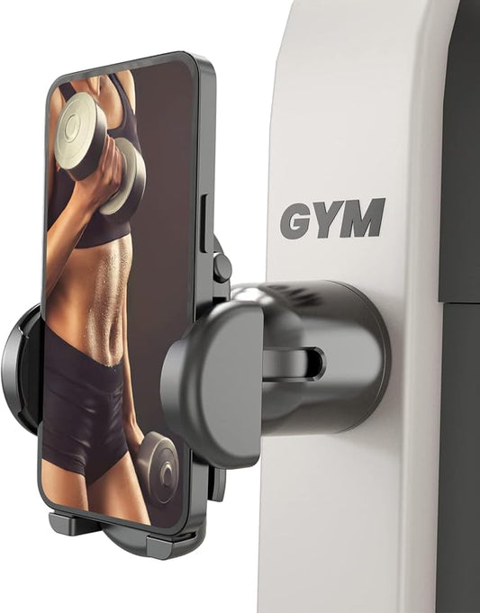 MiiKARE Gym Phone Holder - Magnetic, 360 Rotating, Home & Gym Essentials for All, Black