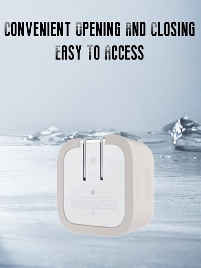 Case for Apple 35W Dual USB-C Port Compact Power Adapter, FJIASTB Kids-Friendly Soft Silicone Protective Cover, Shockproof (Gray)