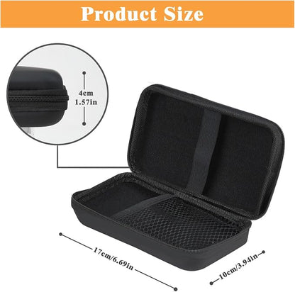 Zoyiancy Portable Cable Carrying Case, Dustproof Power Bank Protector | Sturdy Shockproof Waterproof EVA Shell, Mesh Pocket, Elastic Strap, Compact Portable Size, Fits Power Banks, Earbuds, Cables