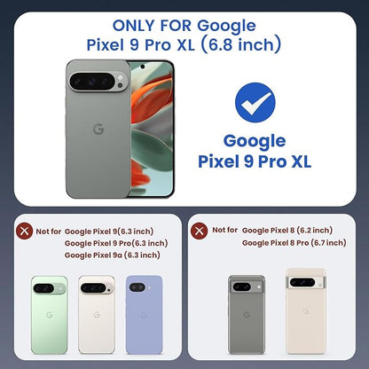 Battery Case for Google Pixel 9 Pro XL/ 10 Pro XL,10000mAh Rechargeable Portable Charging Case with Wireless Charging Compatible for Google Pixel (6.8 inch) Extended Battery Pack Charger Cover (Black)