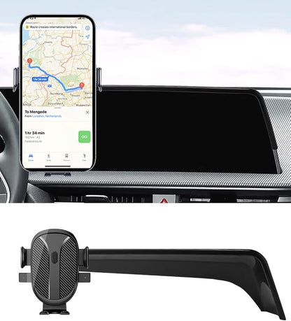 Car Phone Holder for 2025 Kia EV6 Accessories 2022 2023 2024 Dash Mount Cell Phone Holder for Most Smartphones Auto Interior Accessories Hands-Free 360 Degree Rotation