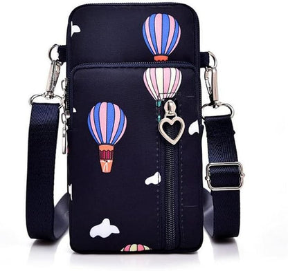 Women Crossbody Cell Phone Purse Wristband Sport Armband Wallet Bag Zipper Nylon Handbags